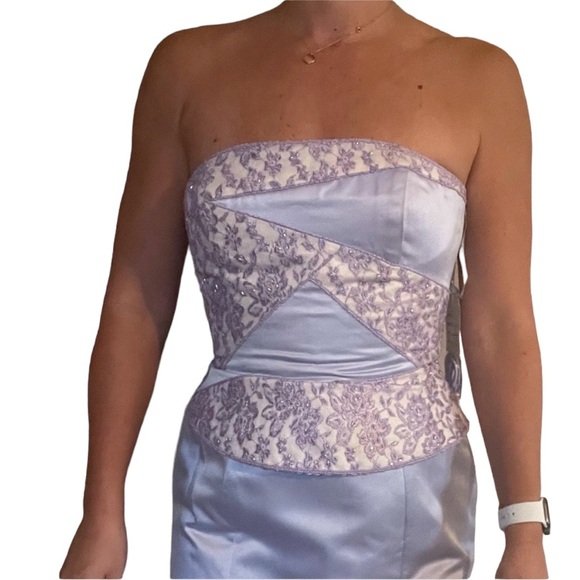 Jovani Lavender Strapless Gown - Picture 4 of 5